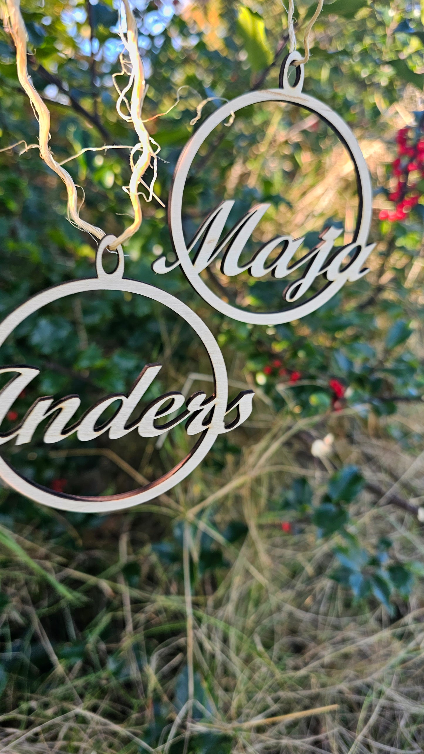 Julekugle med navn på, perfekt som julegave