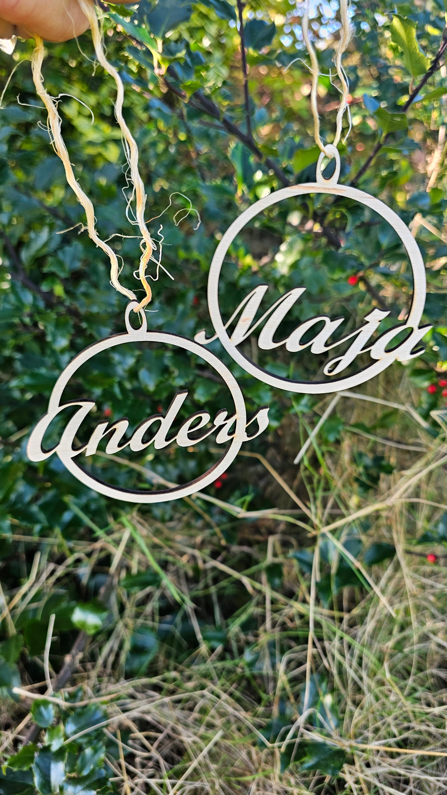 Julekugle med navn på, perfekt som julegave