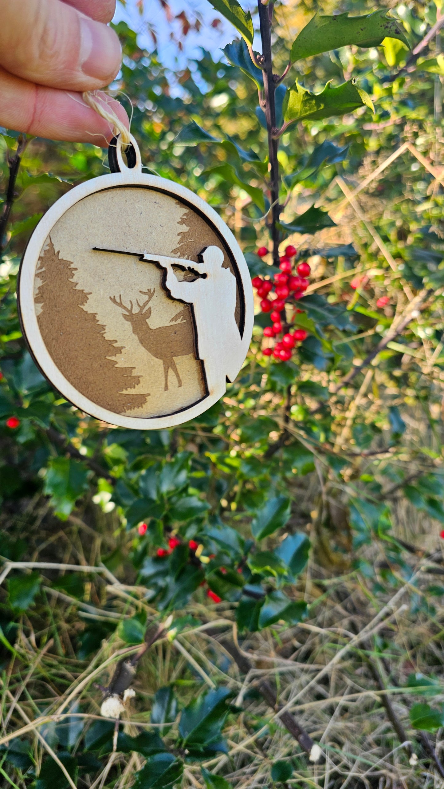 Julekugle med jæger